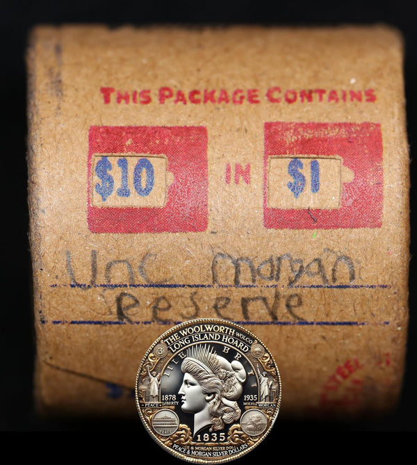 10 Uncirculated Morgan Dollar Roll: Reserve - 10 UMR