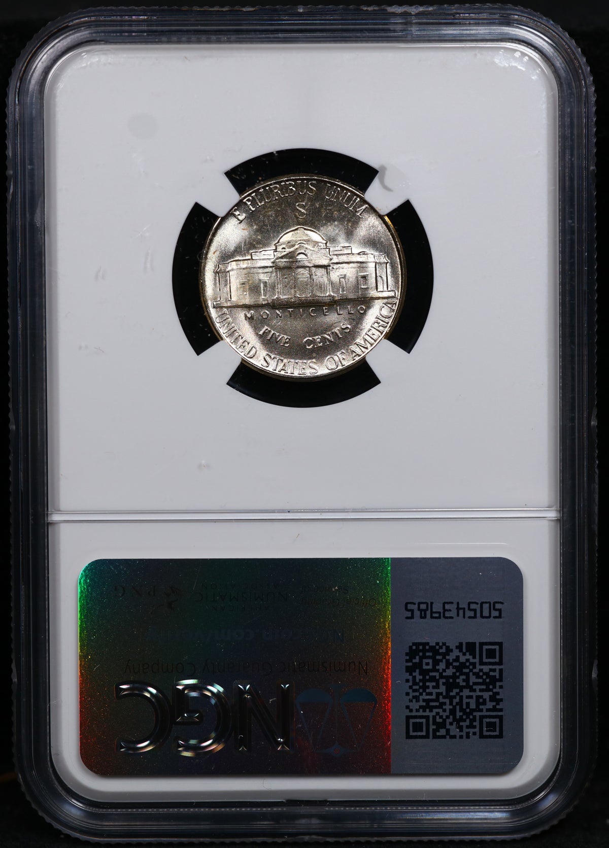 1943-s Jefferson Nickel 5c MS66 NGC