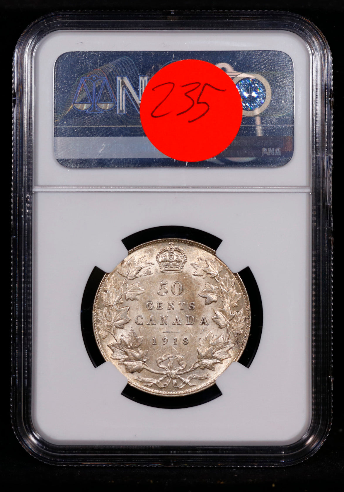 1918 Canada Half Dollar 50c NGC AU58