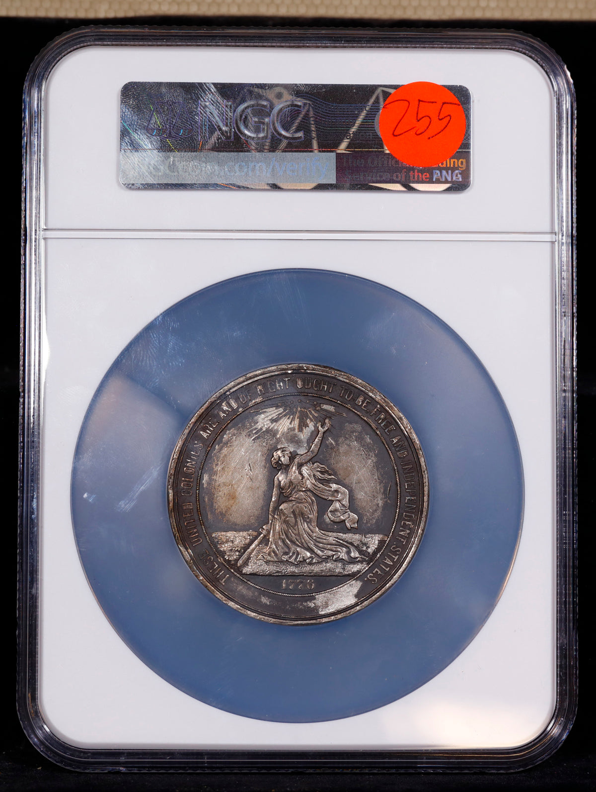 1876-Dated J-CM-11 WM 58mm U.S. Centennial Silvered NGC AU Details