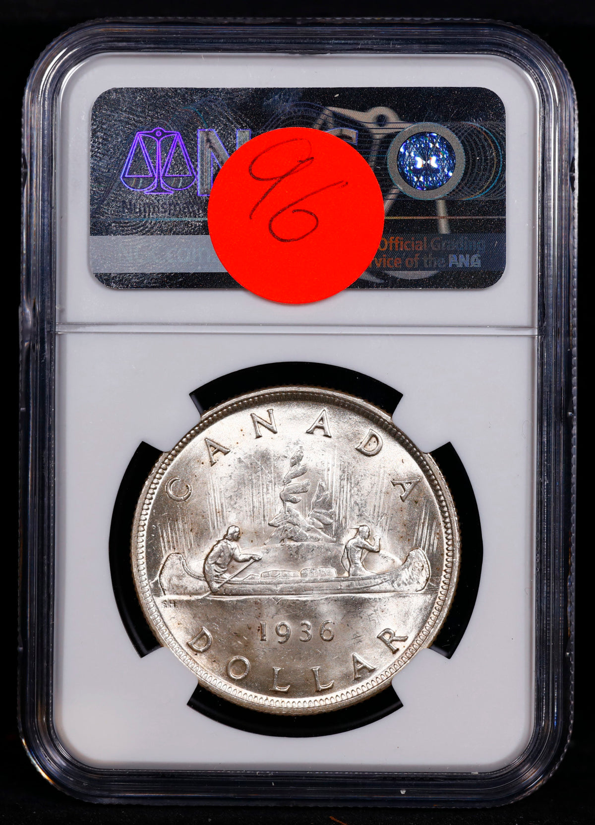 1936 Canada Silver Dollar S$1 NGC MS64