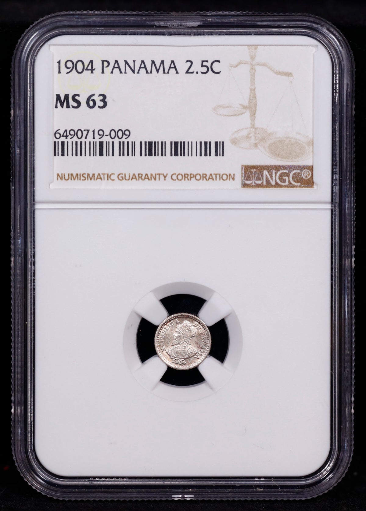 1904 Panama 2.5c Centavo NGC MS63